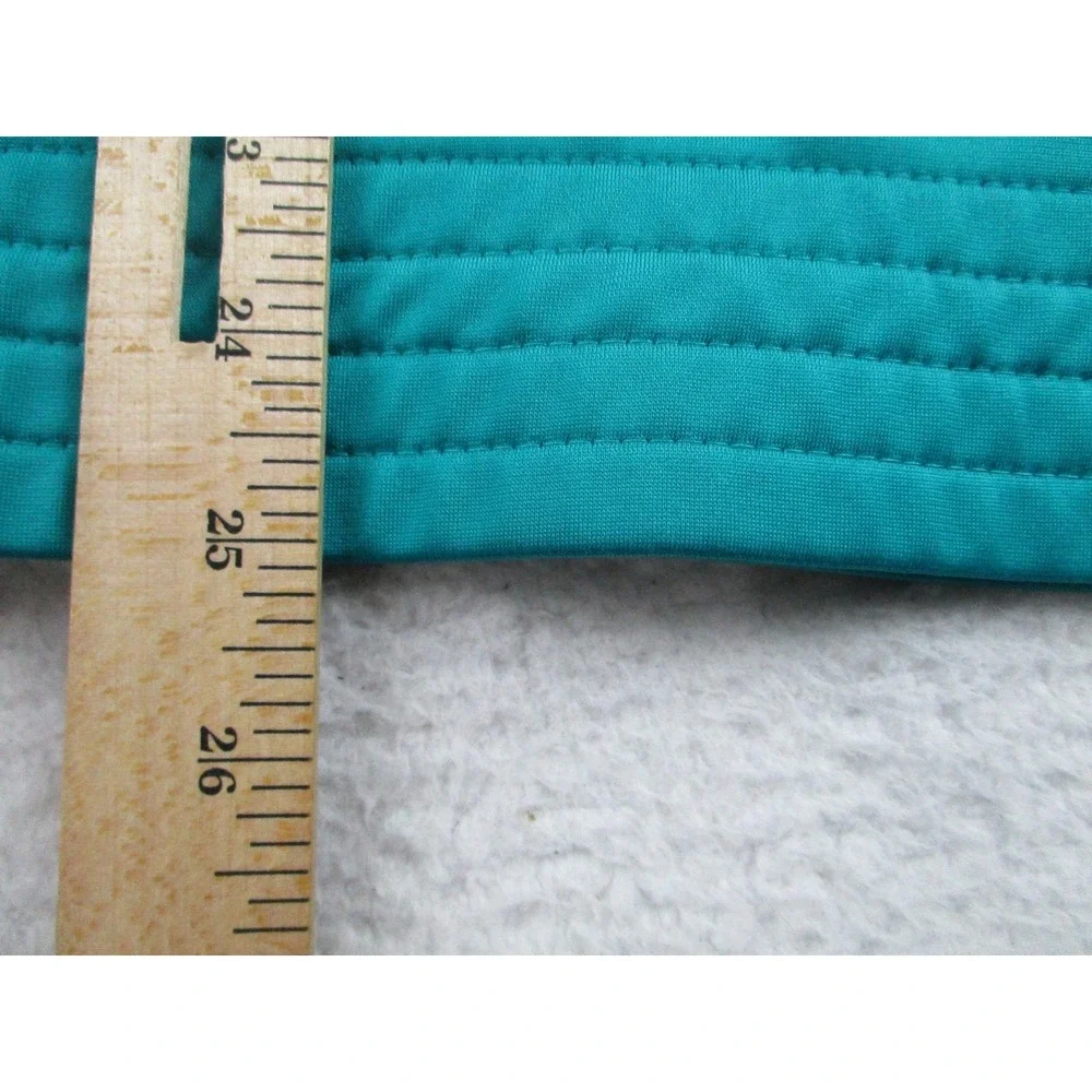 Adidas Track Jacket Mens Large Teal Full Zip 3-Stripes Performance Mock‎ Neck